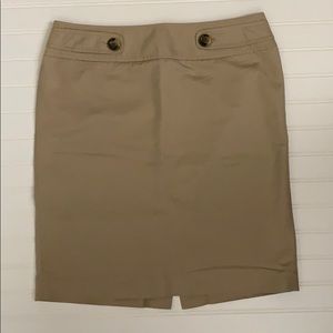 Khaki pencil skirt